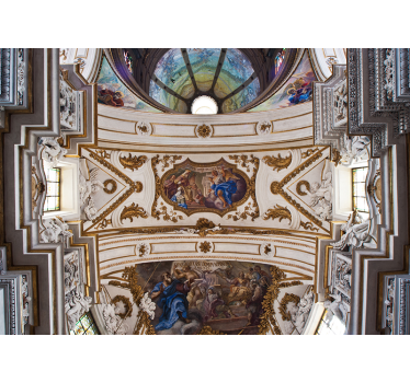 Weelderig plafond fotobehang klassieke kunst - TenStickers
