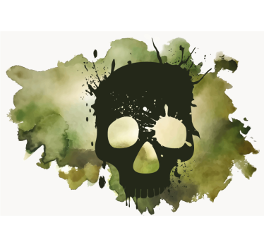 Artistieke schedel spatten graffiti fotobehang - TenStickers