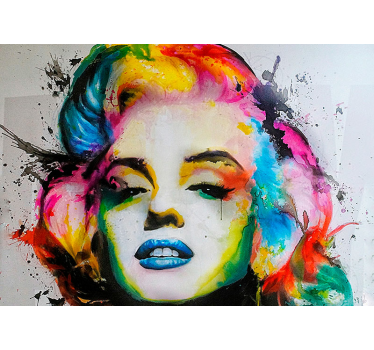 Urban foto behang Kleurrijke pop-art van marilyn monroe - TenStickers