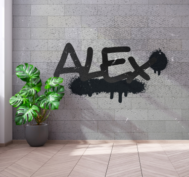 Aangepaste naamtag graffiti fotobehang - TenStickers
