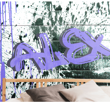 Aanpasbare stedelijke tag graffiti fotobehang - TenStickers