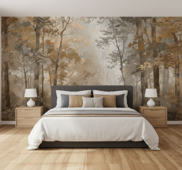 Behang bos amber herfstlaan - TenStickers