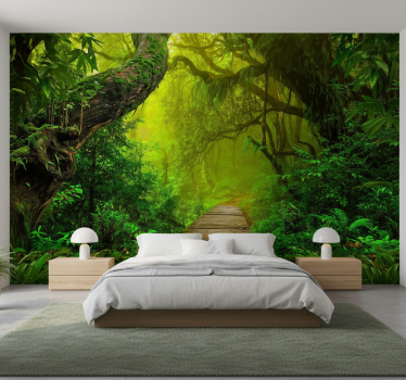 Behang bos mystic forest path - TenStickers