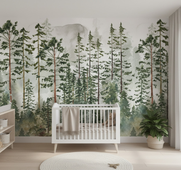 Behang bos woodland wand kinderkamer - TenStickers