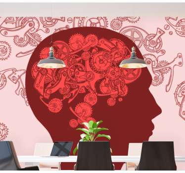 Creatieve mechanismen geest fotobehang kunst - TenStickers