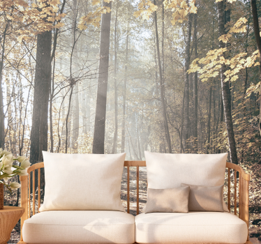 Foto behang bos serene herfstpad - TenStickers