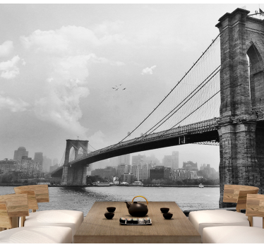 Foto behang new york brooklyn bridge omtrek - TenStickers