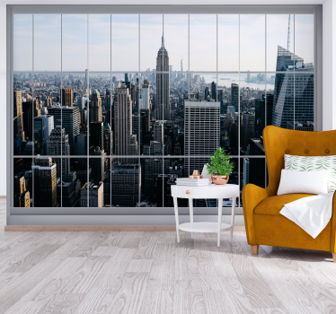 Foto behang new york empire state perspectief - TenStickers