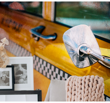 Foto behang new york iconische gele taxi - TenStickers