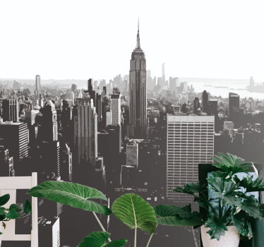 Foto behang new york skyline met empire state - TenStickers