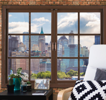 Foto behang new york skyline uitzichten manhattan - TenStickers