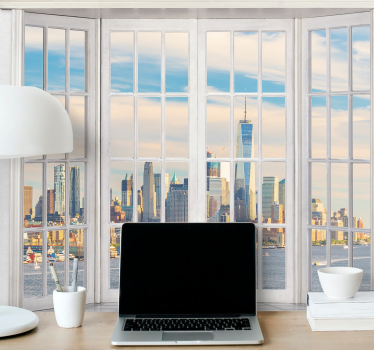 Foto behang new york uitzicht op de skyline - TenStickers