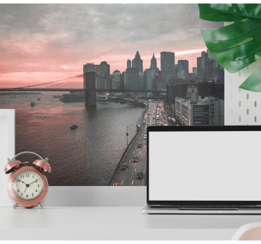 Foto behang new york urban manhattan skyline - TenStickers