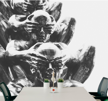 Fotobehang kunst abstracte menselijke figuren - TenStickers