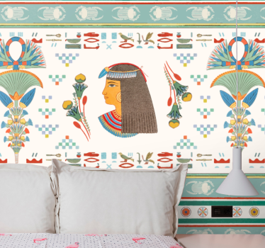 Fotobehang kunst egyptische vrouw profiel - TenStickers