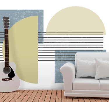 Fotobehang kunst geometrische vormen arrangement - TenStickers