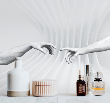 Fotobehang kunst marble hands touch - TenStickers