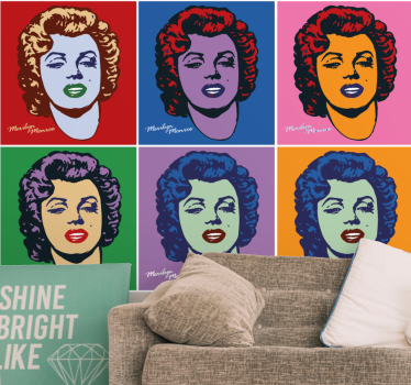 Fotobehang kunst pop art portretten - TenStickers