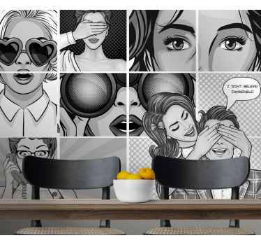 Fotobehang kunst pop art uitdrukkingen - TenStickers