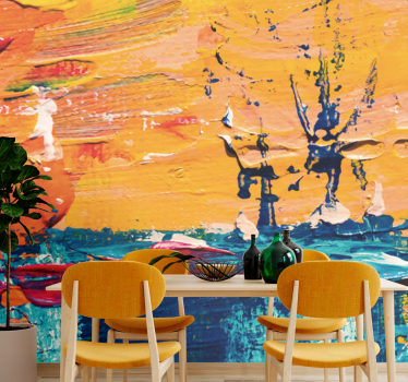Fotobehang kunst vibrant abstract zeegezicht - TenStickers