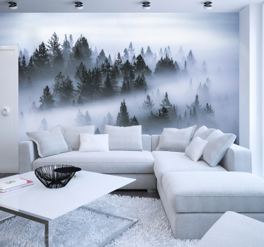 Fotobehang natuur Jungle ochtend mist - TenStickers