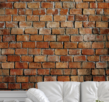 Fotobehang oude stenen muur Verweerde baksteen - TenStickers