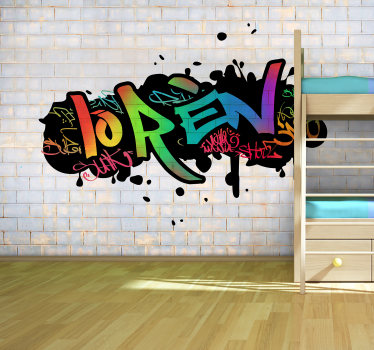 Fotobehang graffiti naam aanpasbaar - TenStickers