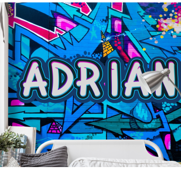 Graffiti fotobehang aanpasbaar in graffiti stijl - TenStickers