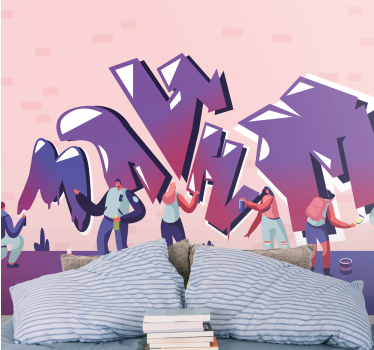 Graffiti fotobehang creatieve stedelijke expressie kunst - TenStickers