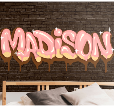 Graffiti fotobehang gepersonaliseerde zoete traktatie - TenStickers