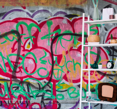 Graffiti fotobehang levendige stads kunst - TenStickers