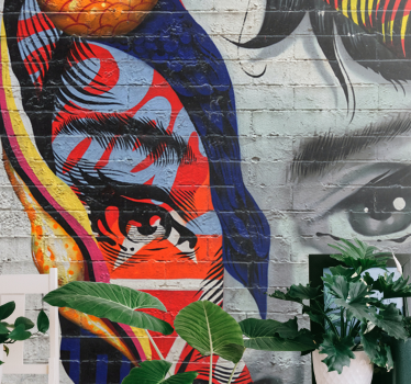 Graffiti fotobehang levendige stadsgezichten - TenStickers