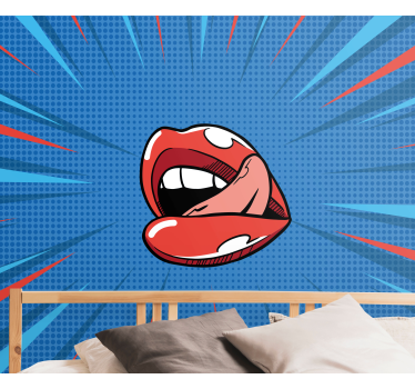 Graffiti fotobehang lively mouth pop - TenStickers