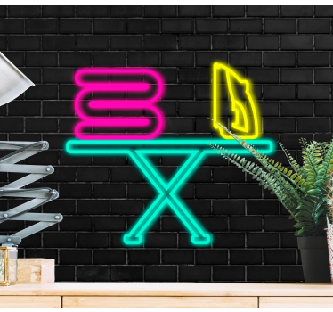 Graffiti fotobehang neon strijkstation - TenStickers