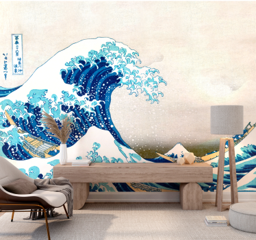 Kanagawa-golf fotobehang woonkamer klassieke kunst - TenStickers