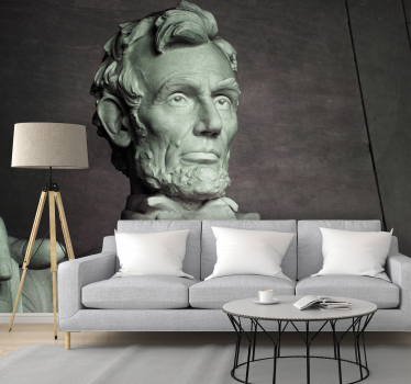 Lincoln monument van dichtbij foto behang New York - TenStickers