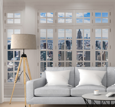 New York city skyline fotobehang woonkamer - TenStickers