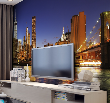 New york manhattan bij dageraad skyline fotobehang - TenStickers