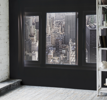 Stedelijk raam uitzicht foto behang New York - TenStickers