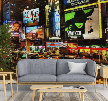Times square-briljantie foto behang New York - TenStickers