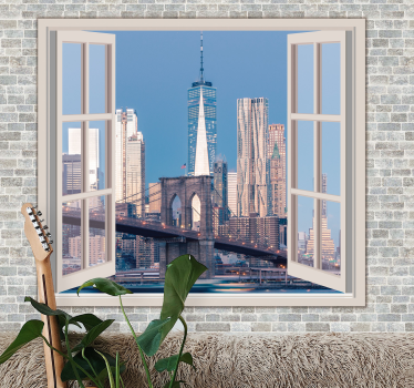 Uitzichten van manhattan schone lucht foto behang New York - TenStickers