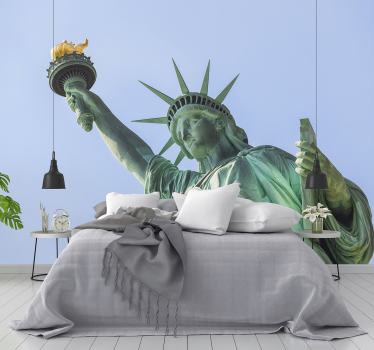 Vrijheidsbeeld close-up foto behang New York - TenStickers