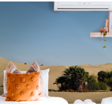 Zandige duinoase fotobehang woestijn - TenStickers