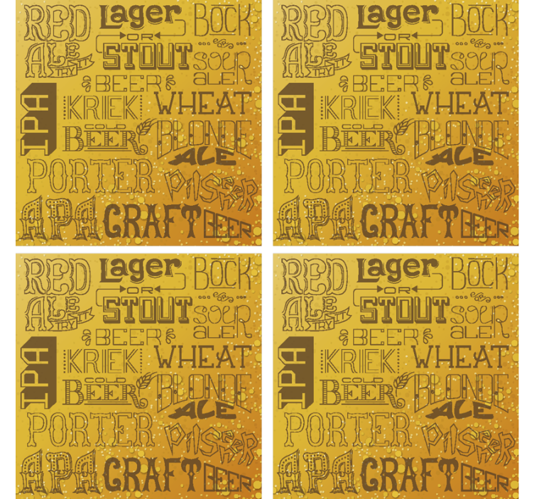 Verschillende biertypes bar onderzetter - TenStickers