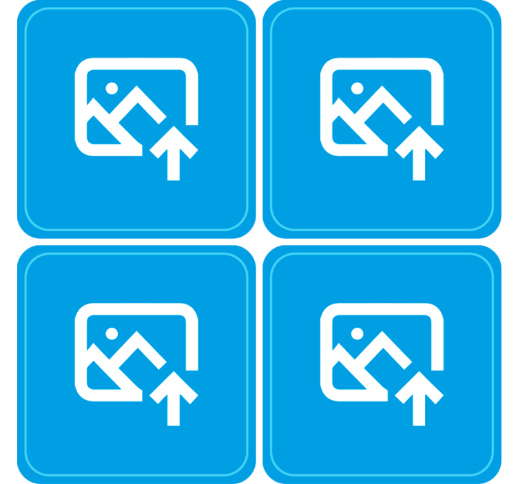 Gepersonaliseerde onderzetters Paar foto - TenStickers