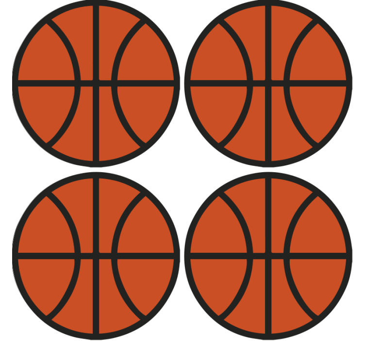 Moderne onderzetters Basketbal - TenStickers