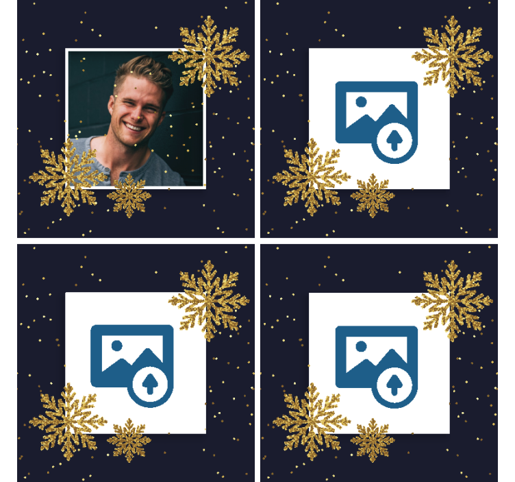 Kerst met aangepaste foto onderzetters  - TenStickers