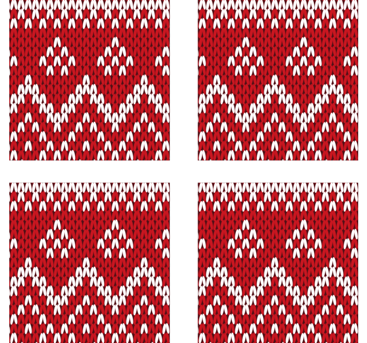 Kerst onderzetters Typisch kerstpatroon - TenStickers