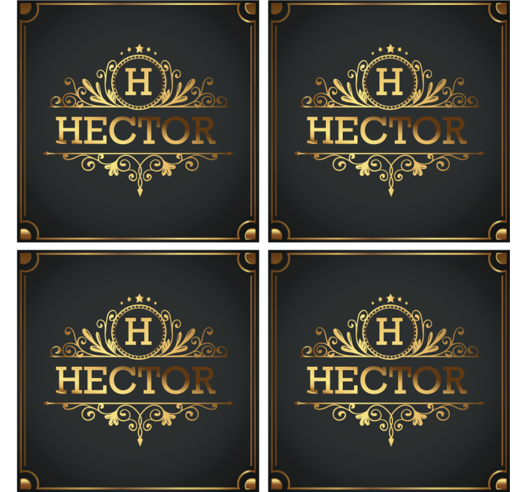 Gepersonaliseerde onderzetters Elegantie - TenStickers