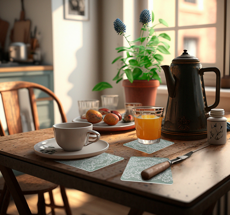 Belgische kant onderzetter - TenStickers